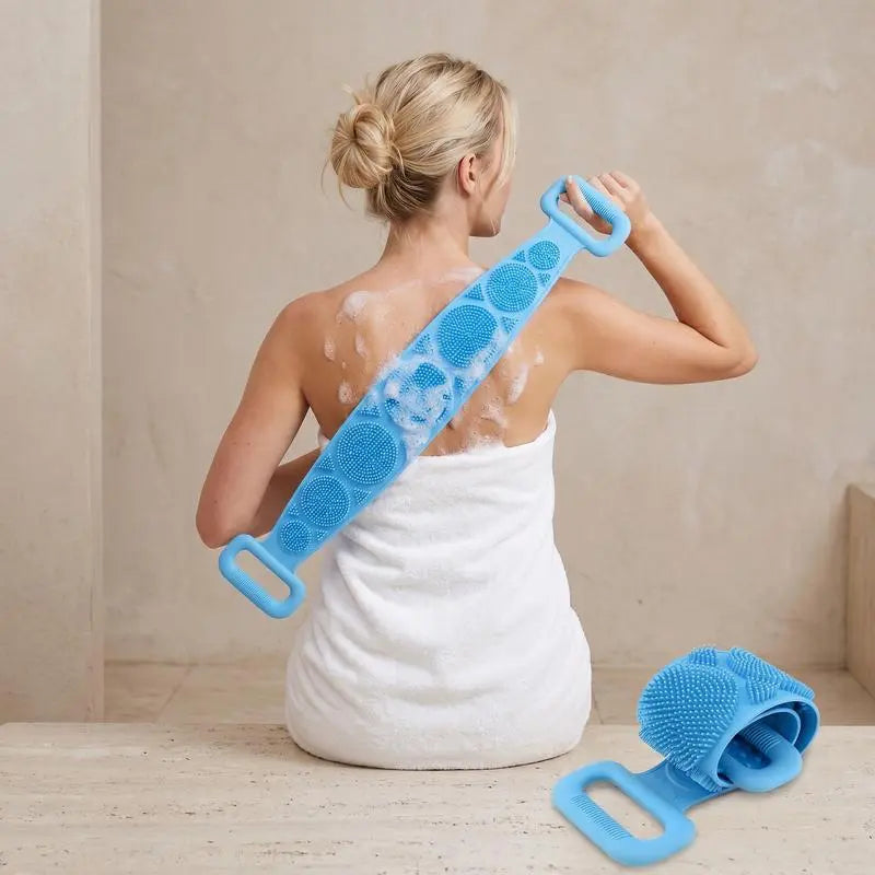 Revitalize Your Skin with Our Unisex Double-Sided Silicone Exfoliating Back Scrubber – The Ultimate Soft Deep-Cleaning Bath Accessory for All Skin Types