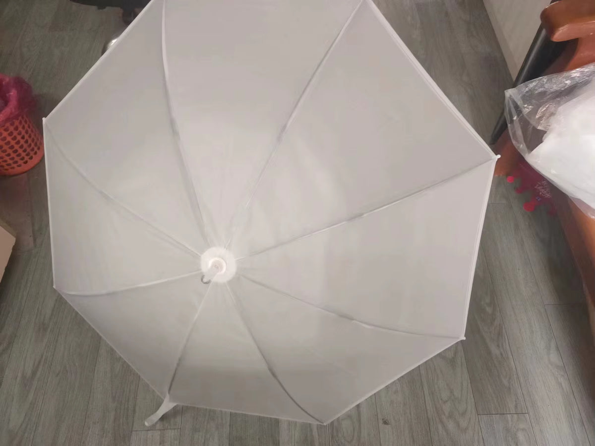 LED Illuminated Umbrella with Colorful Fiber Optic Lights and Touch Cloth for Creative Advertising